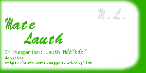 mate lauth business card